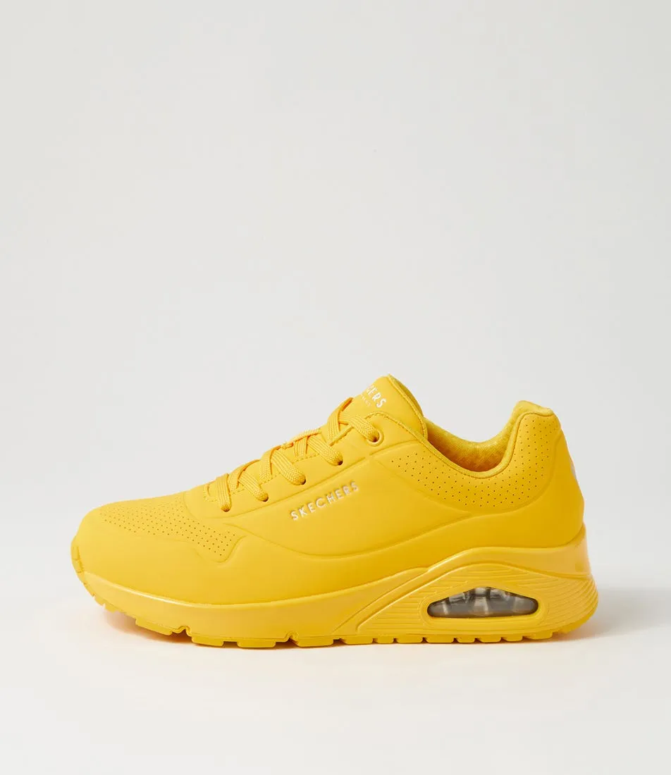 SKECHERS Uno Bright Yellow Sneakers