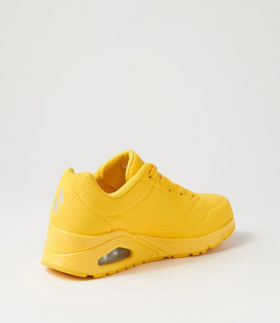 SKECHERS Uno Bright Yellow Sneakers