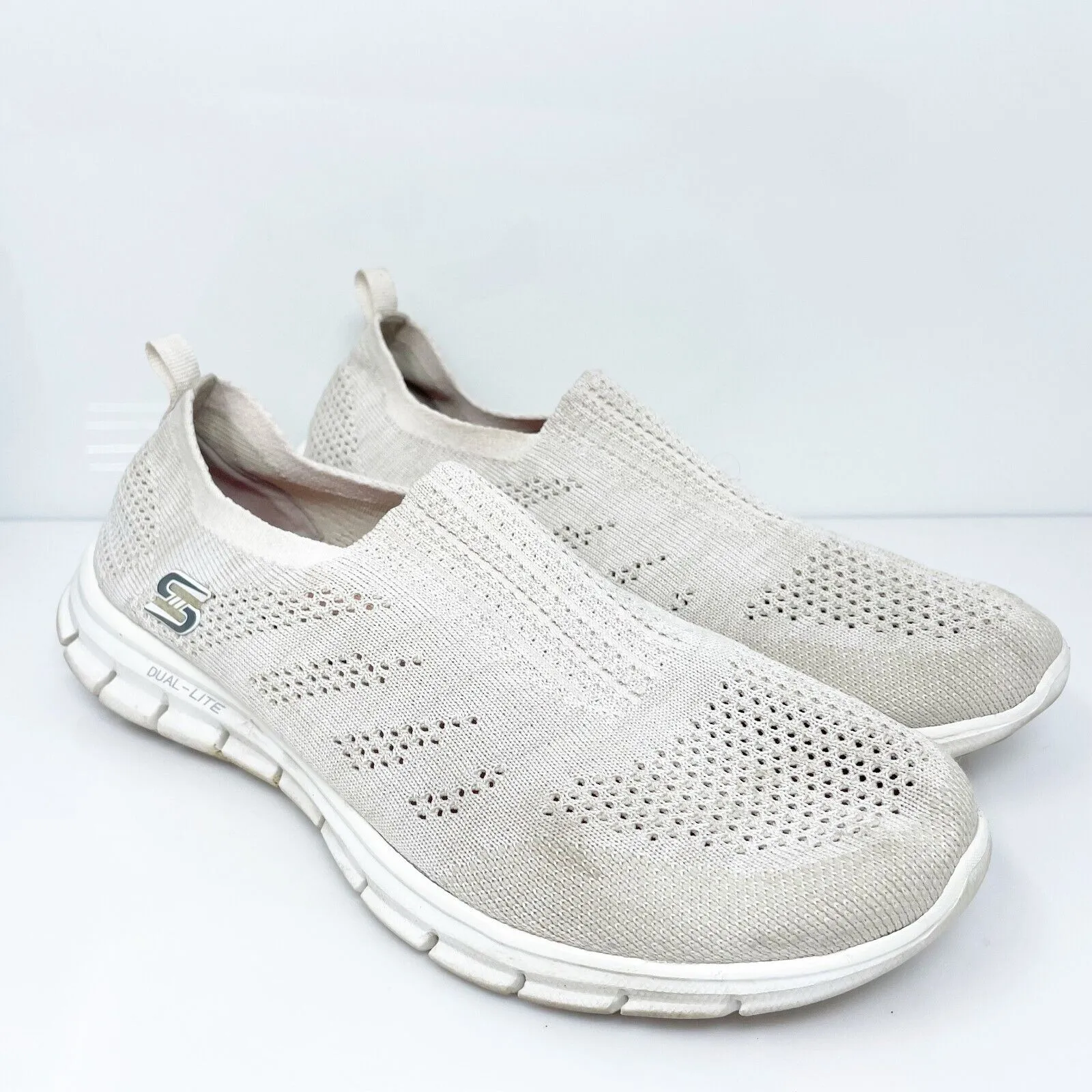 Skechers Womens Go Walk 6 23451W Ivory Running Shoes Sneakers Size 9.5