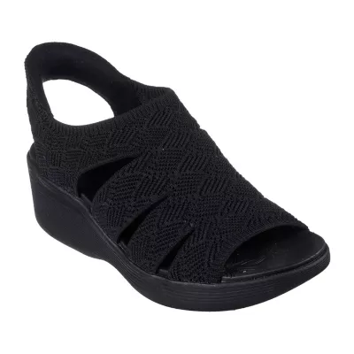 Skechers Womens Pier Lite Memory Maker Wedge Sandals