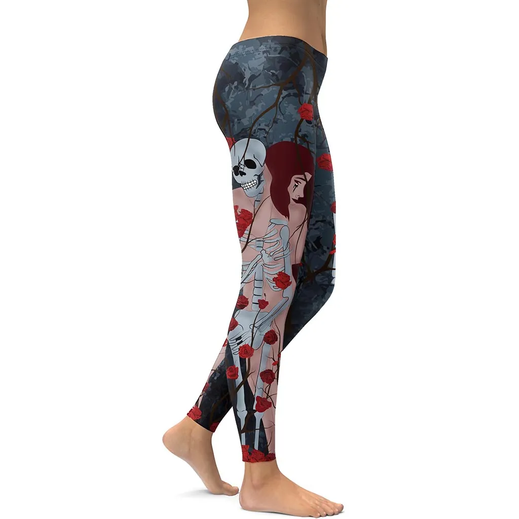 Skeleton & Woman Leggings