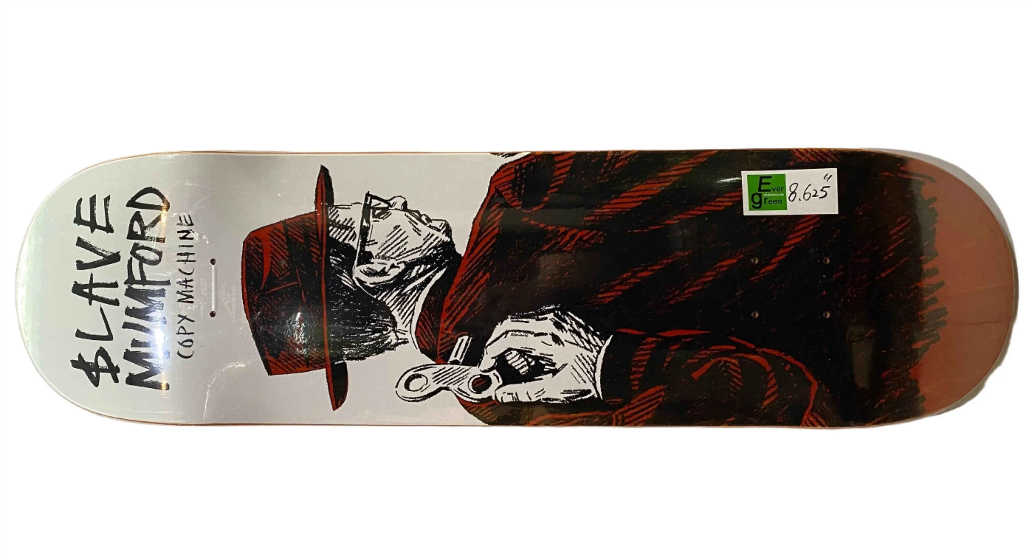 Slave Skateboards Mumford Copy Machine Deck 8.625” With Grip Tape (In Store Pickup Only)