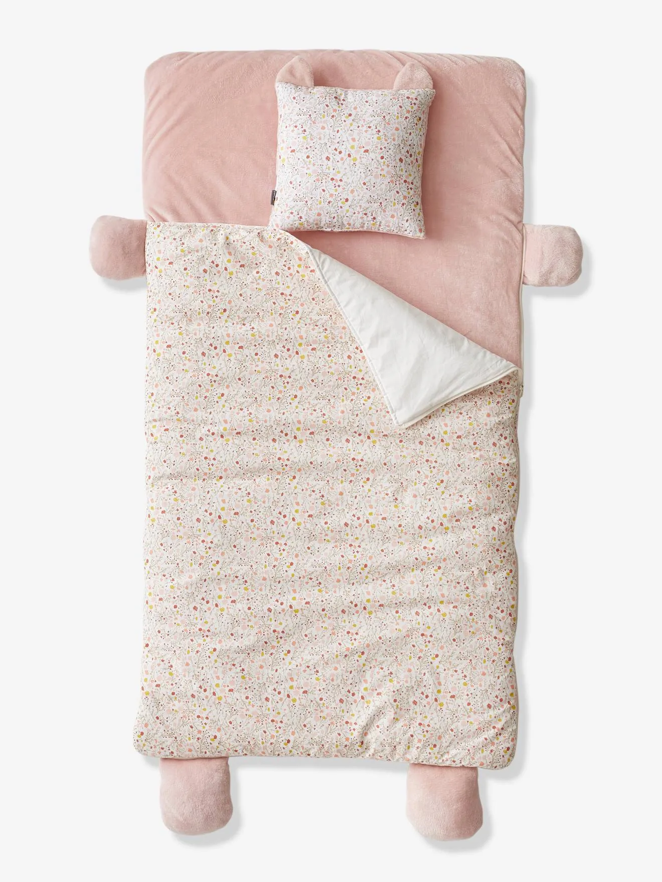 Sleeping Bag, Cat - pink/print