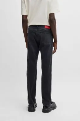 Slim-fit jeans in black stretch denim