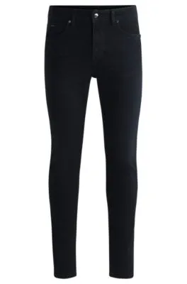 Slim-fit jeans in blue-black comfort-stretch denim