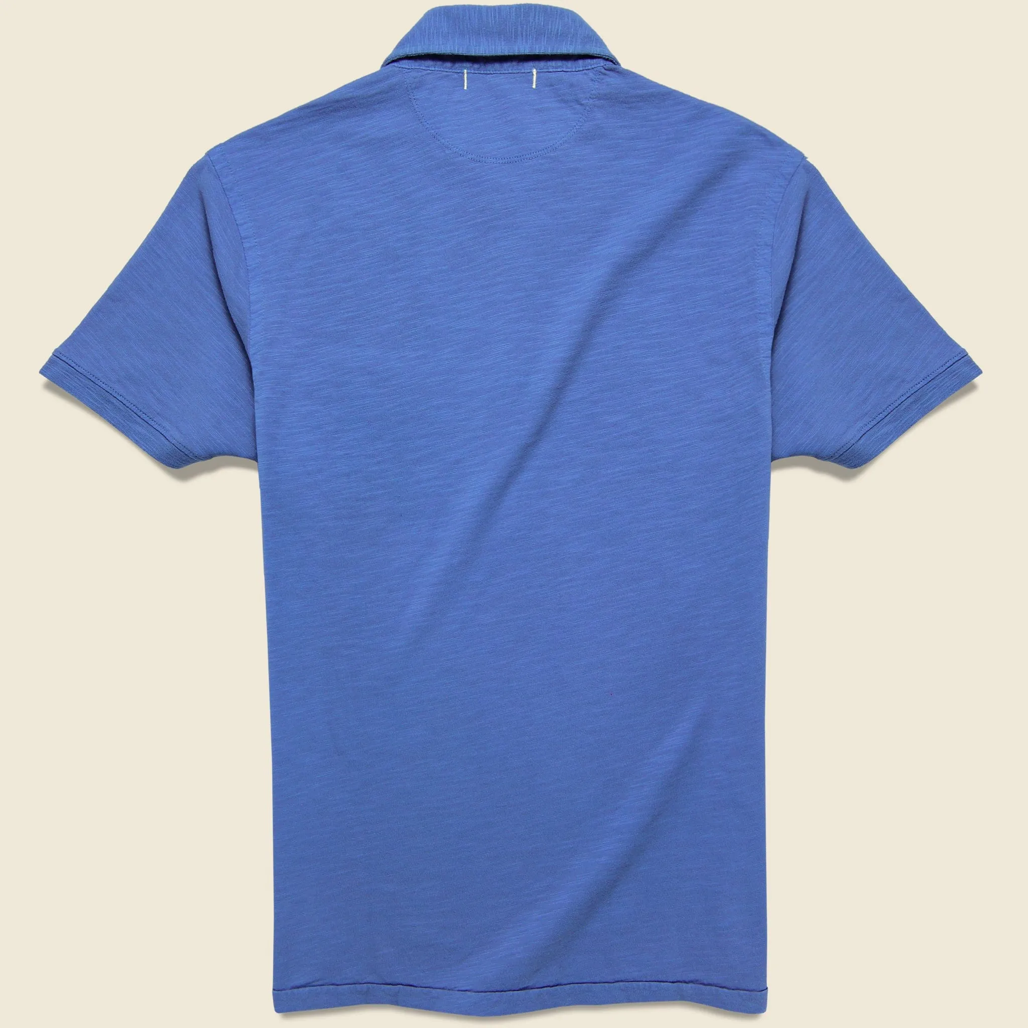 Slub Cotton Standard Polo - Aegean Blue
