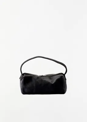 Small Leather Handle Bag — Black