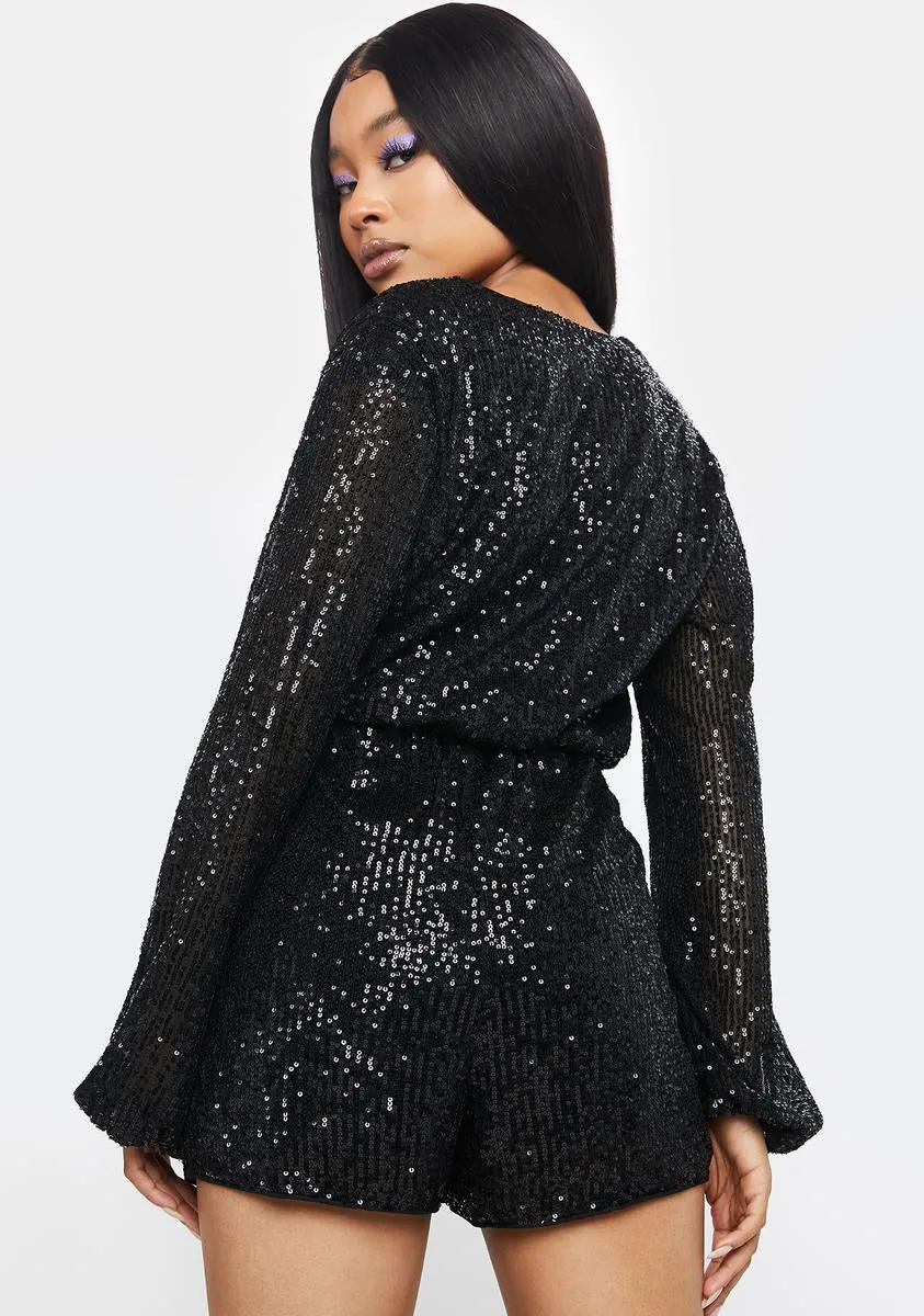 Smooth Talkin' Sequin Romper-