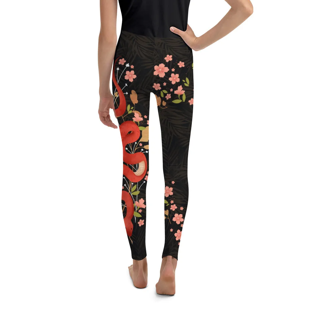 Snakes & Flowers Youth Leggings