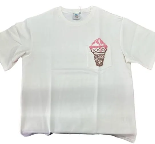 Snow Day Ice Cream Pocket Tee - Pink