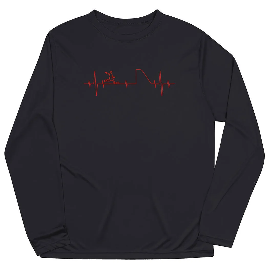 Soccer Long Sleeve Performance Tee - Soccer Heartbeat 