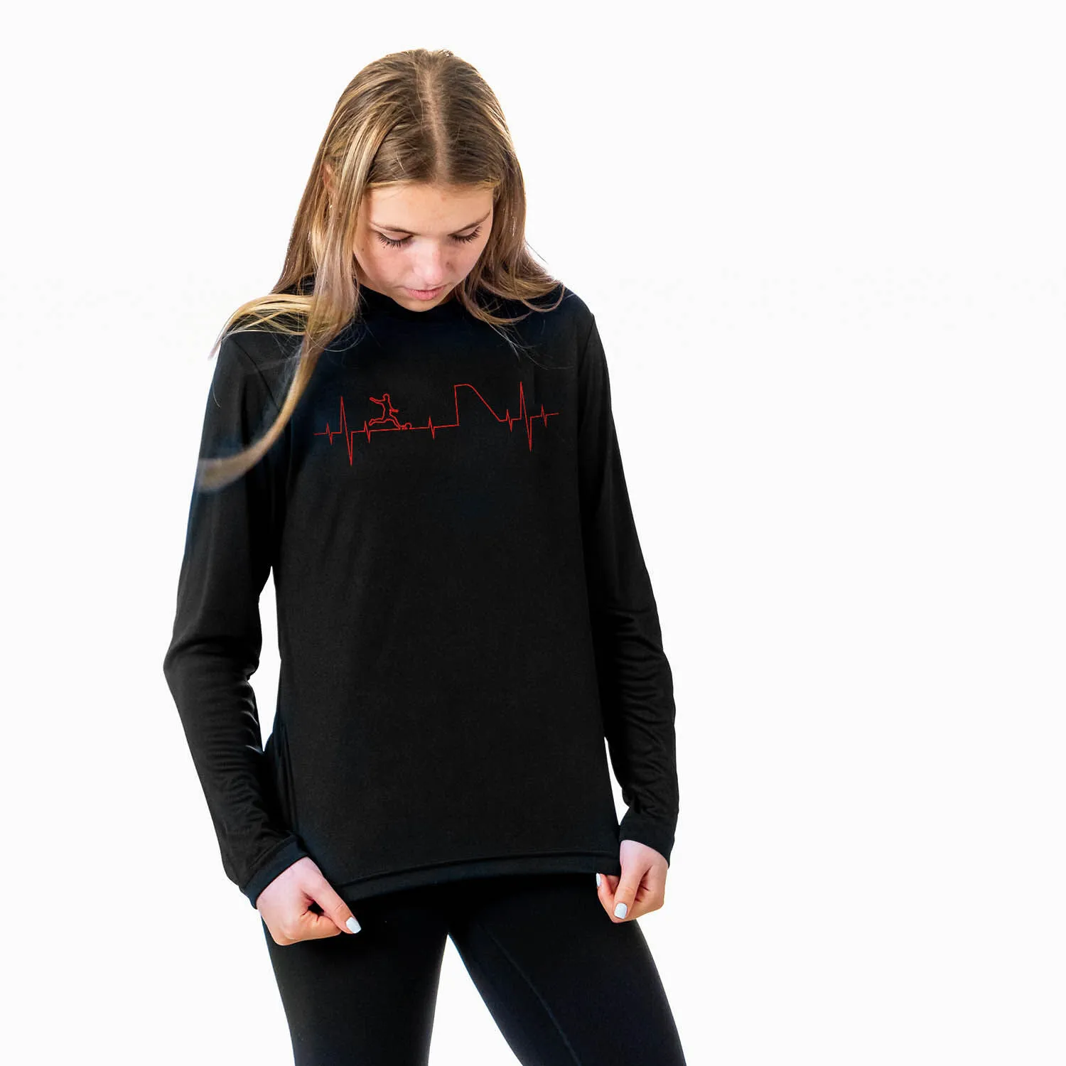 Soccer Long Sleeve Performance Tee - Soccer Heartbeat 