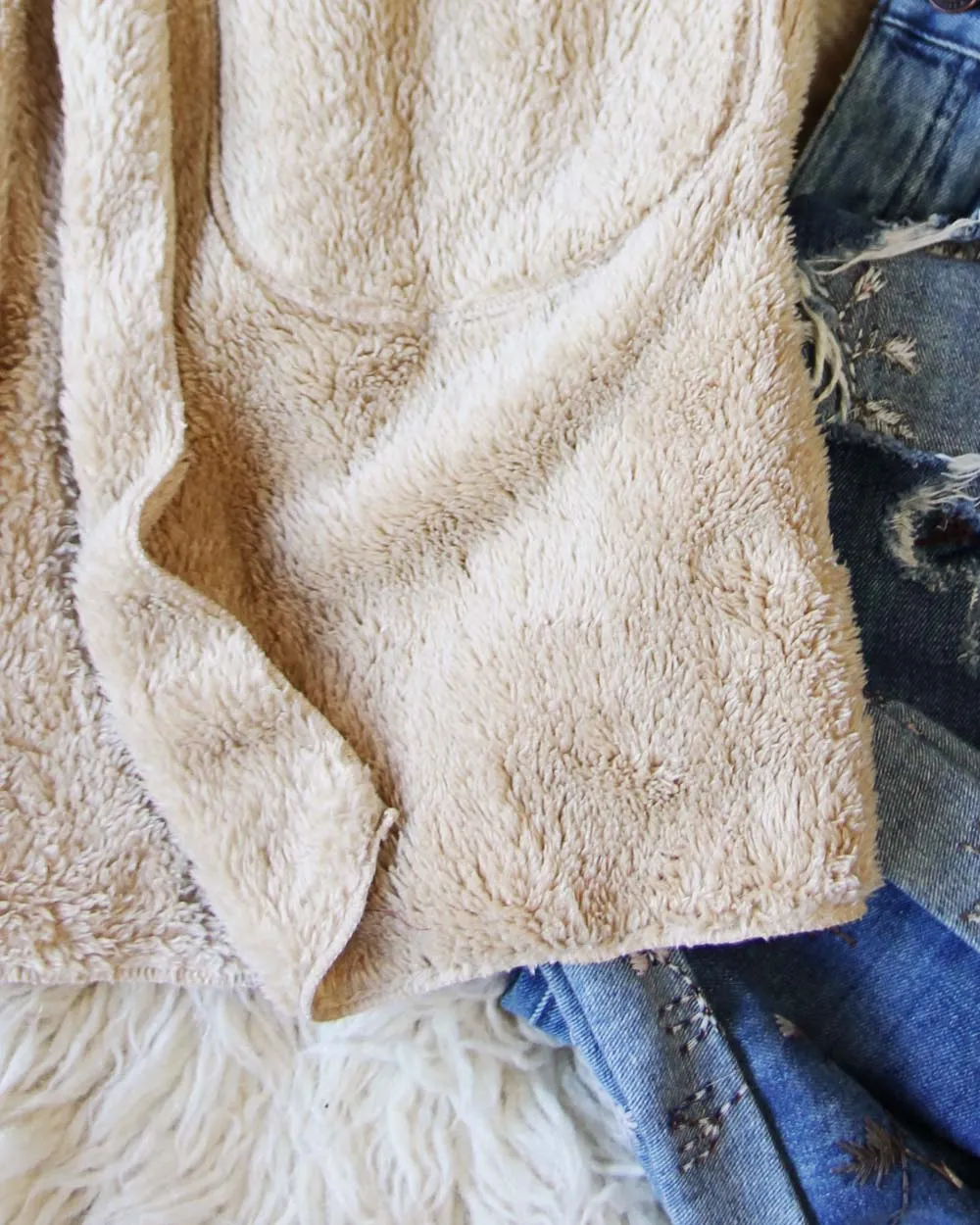 Softest Teddy Vest in Taupe