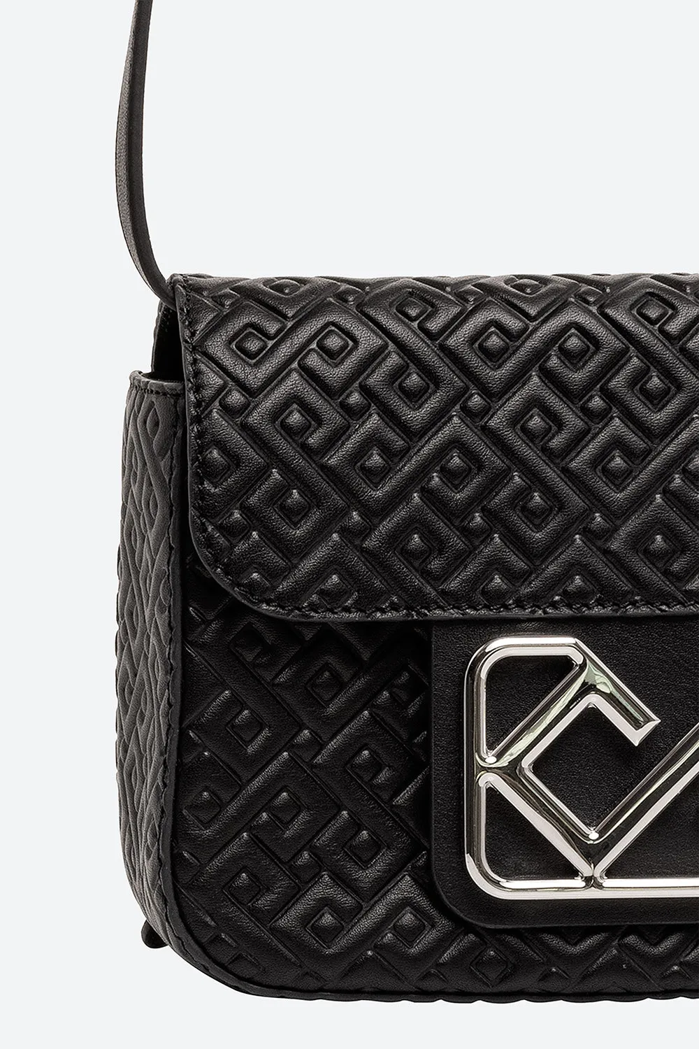 Soledad Leather Belt Bag in Black, with Polished Chrome Hardware