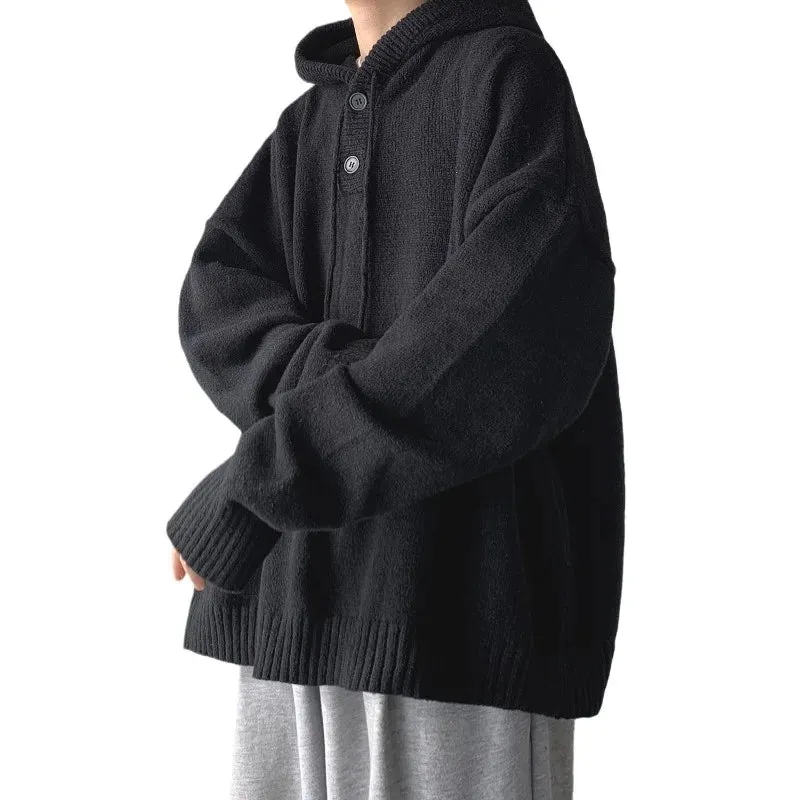 Solid Color Knitwear Pullover Hoodie