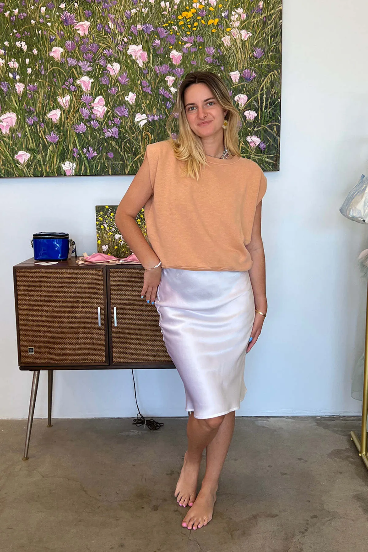 Sophia Bias Skirt - Rice