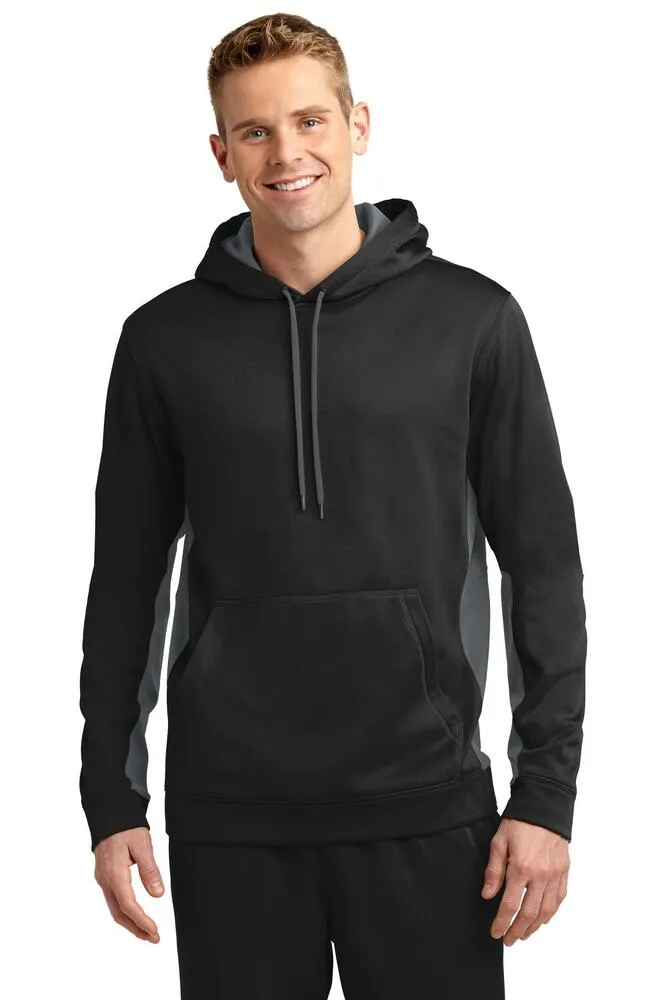 Sport-Tek ST235 Sport-Wick ® Fleece Colorblock Hooded Pullover