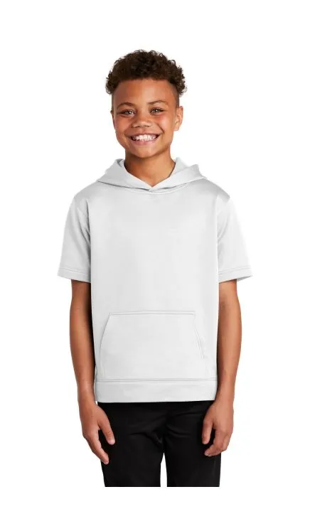 Sport-Tek YST251 Youth Sport-Wick Fleece Short Sleeve Hooded Pullover