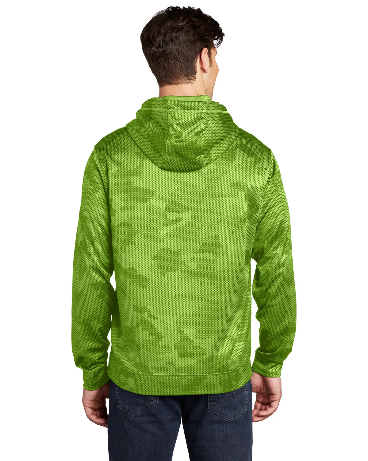 Sport-Tek® ST240 Men Sport-Wick Camohex Fleece Hooded Pullover