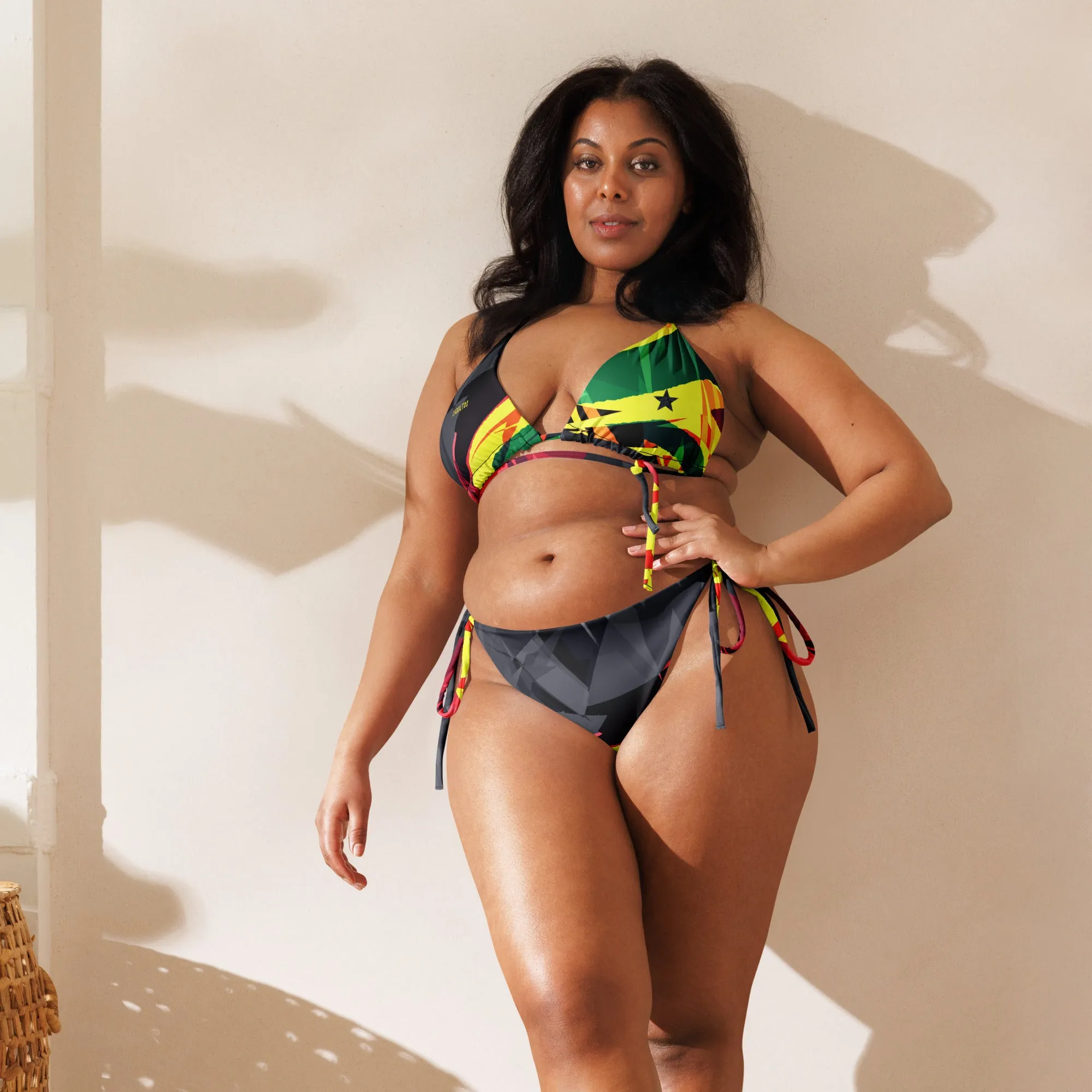 Sqdltd Ghana SB Recycled String Bikini