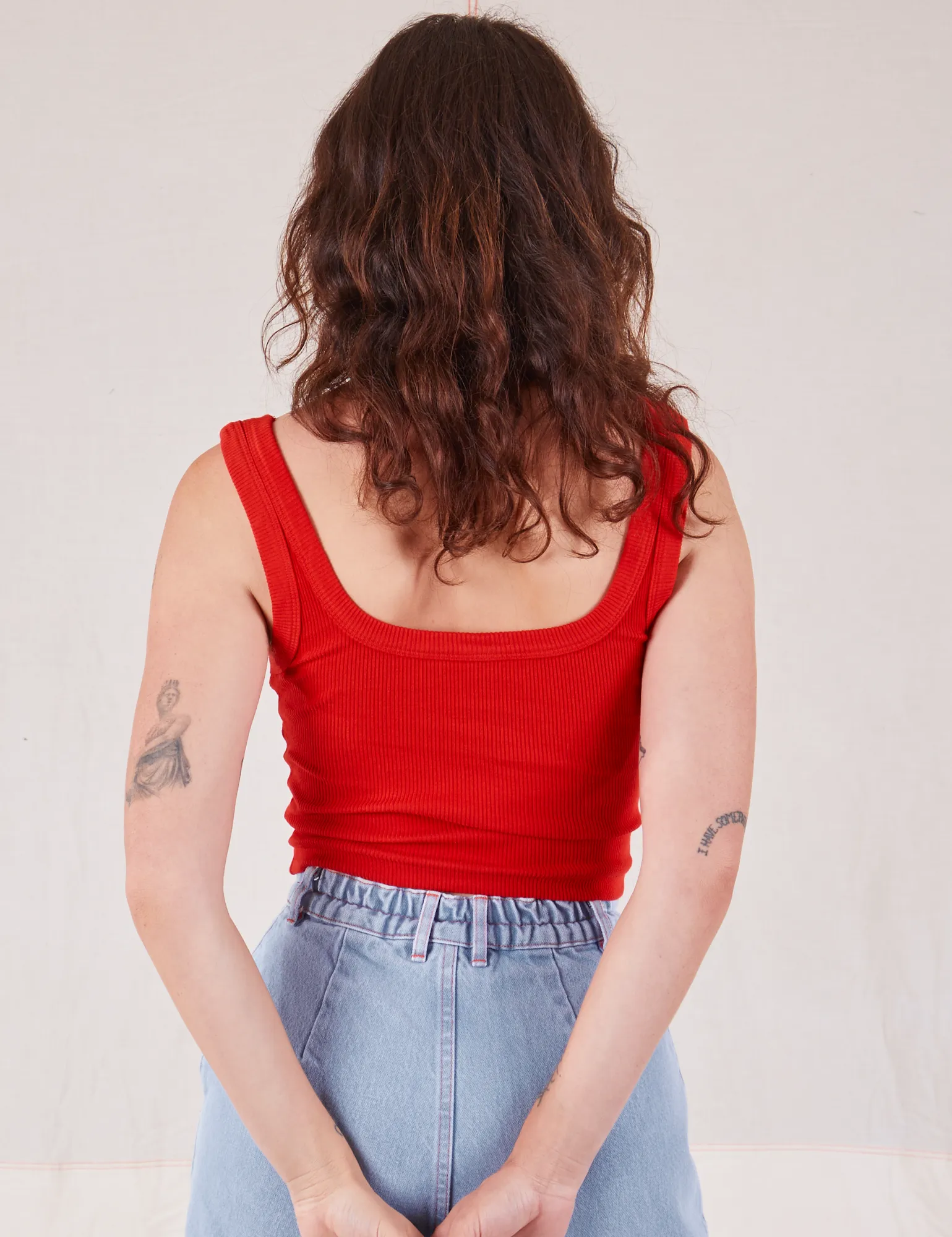 Square Neck Tank - Mustang Red