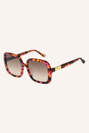 Square Sunglasses - Orange Multi