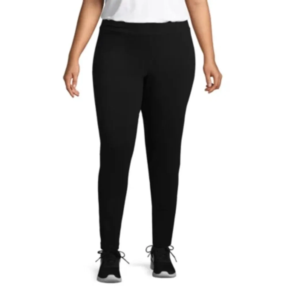 St. John's Bay Plus Secretly Slender Womens Mid Rise Full Length Leggings