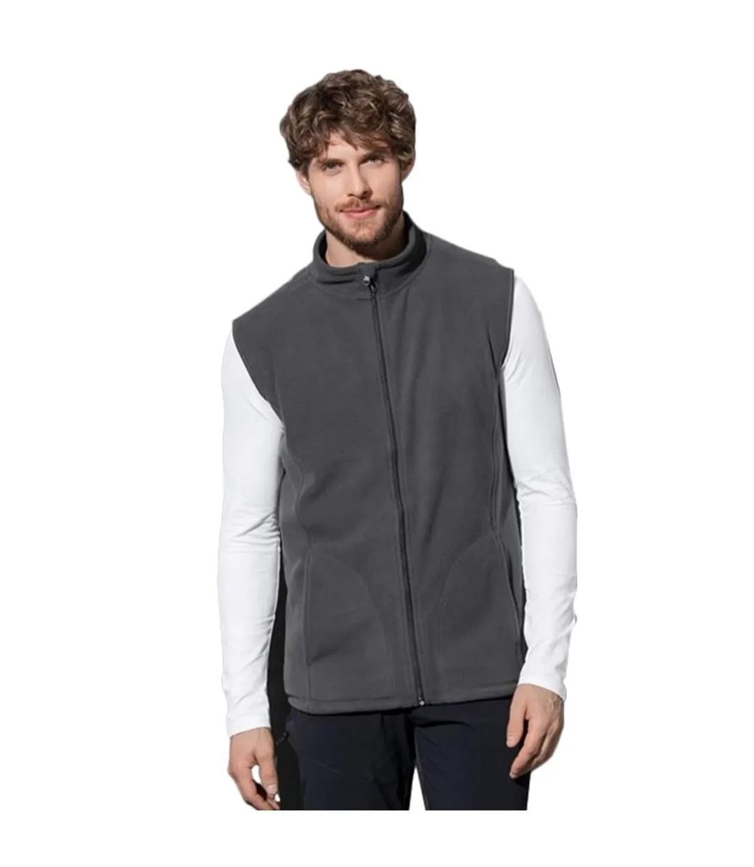 Stedman Mens Active Fleece Gilet (Grey Steel) - UTAB290