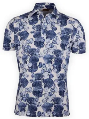 Stenströms - Printed Pique Polo Shirt