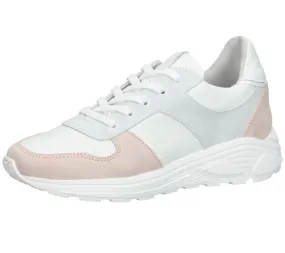 STEVEN NEW YORK Scarpe da Donna in Vera Pelle Sneakers Basse Made in Portugal SNY11000242-03005-WHP Bianco/Rosa