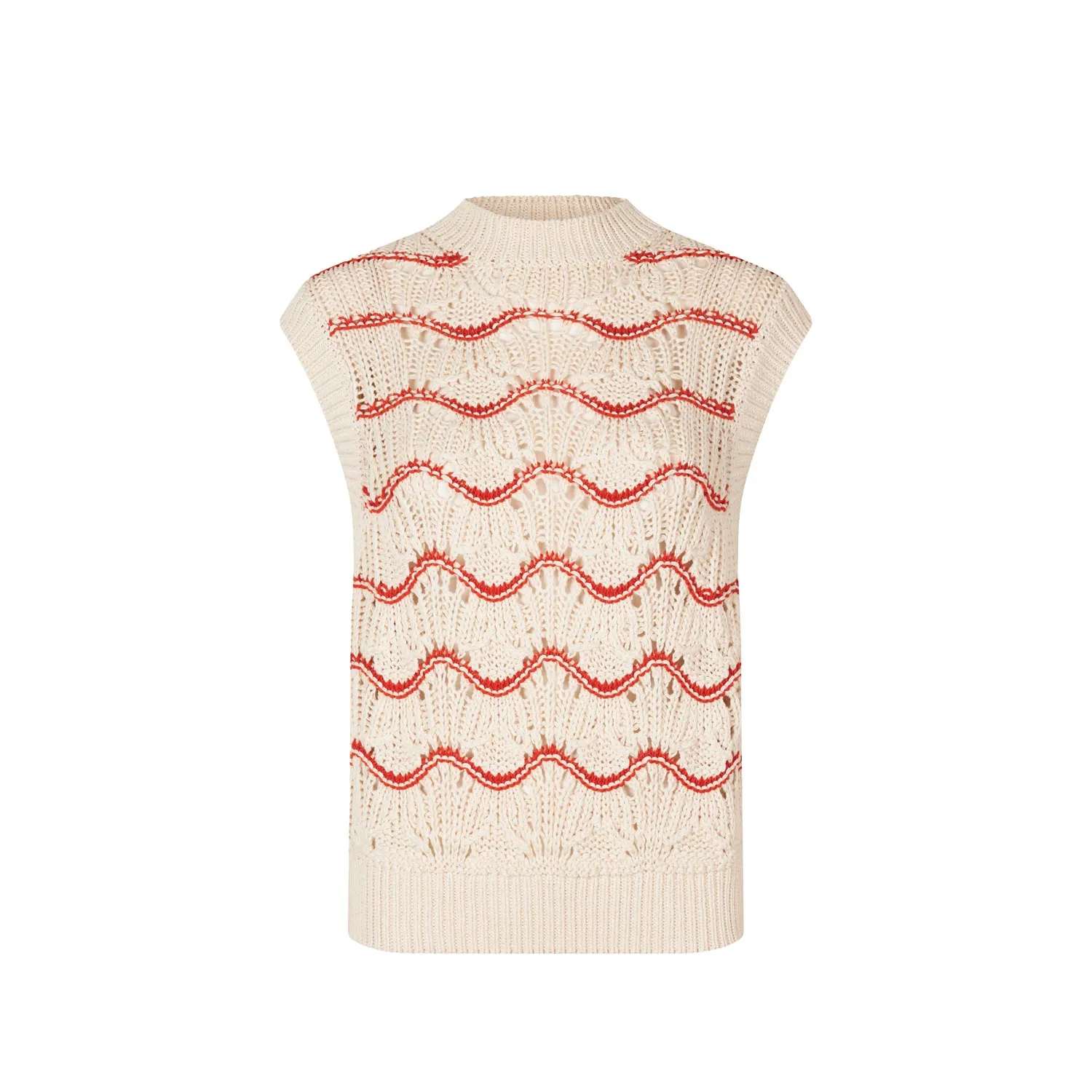 Stine Goya SGASGER VEST, Orange Waves 
