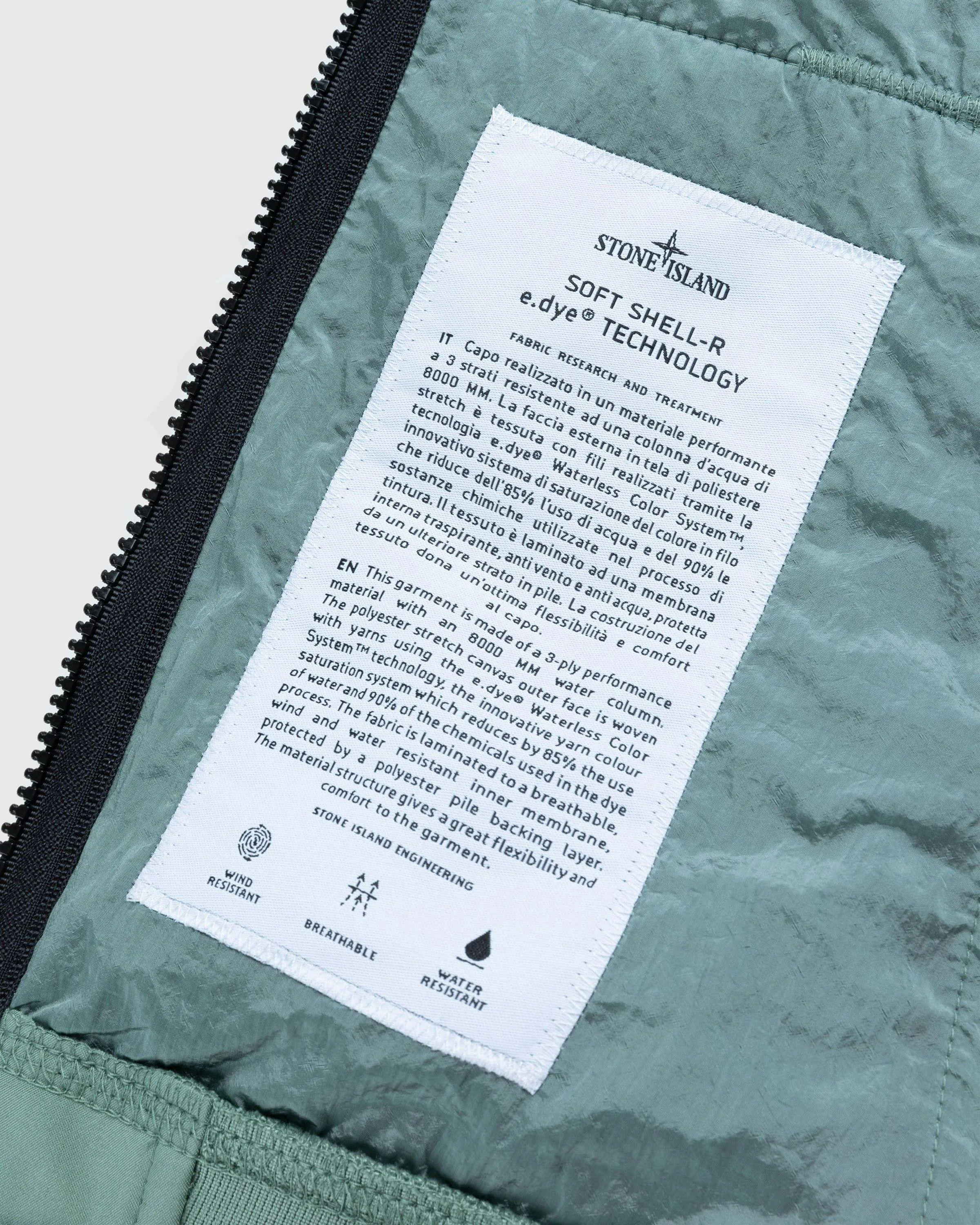 Stone Island – Soft Shell Hooded Jacket Sage | Highsnobiety Shop