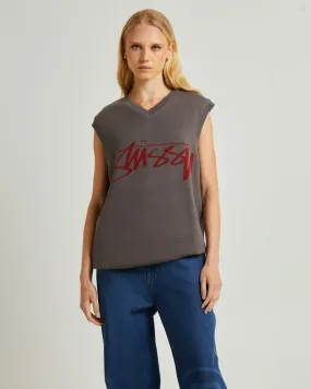 Stussy Womens Smooth Stock Knit Vest - Red | SurfStitch