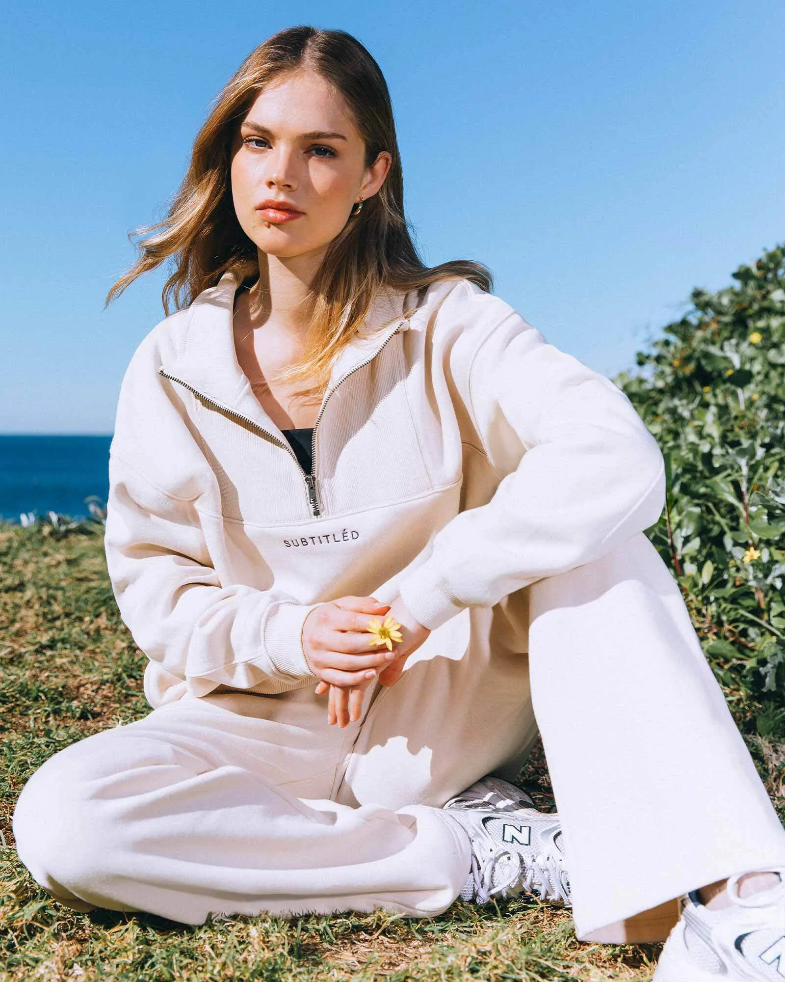 Subtitled State Panelled Zip Front Fleece