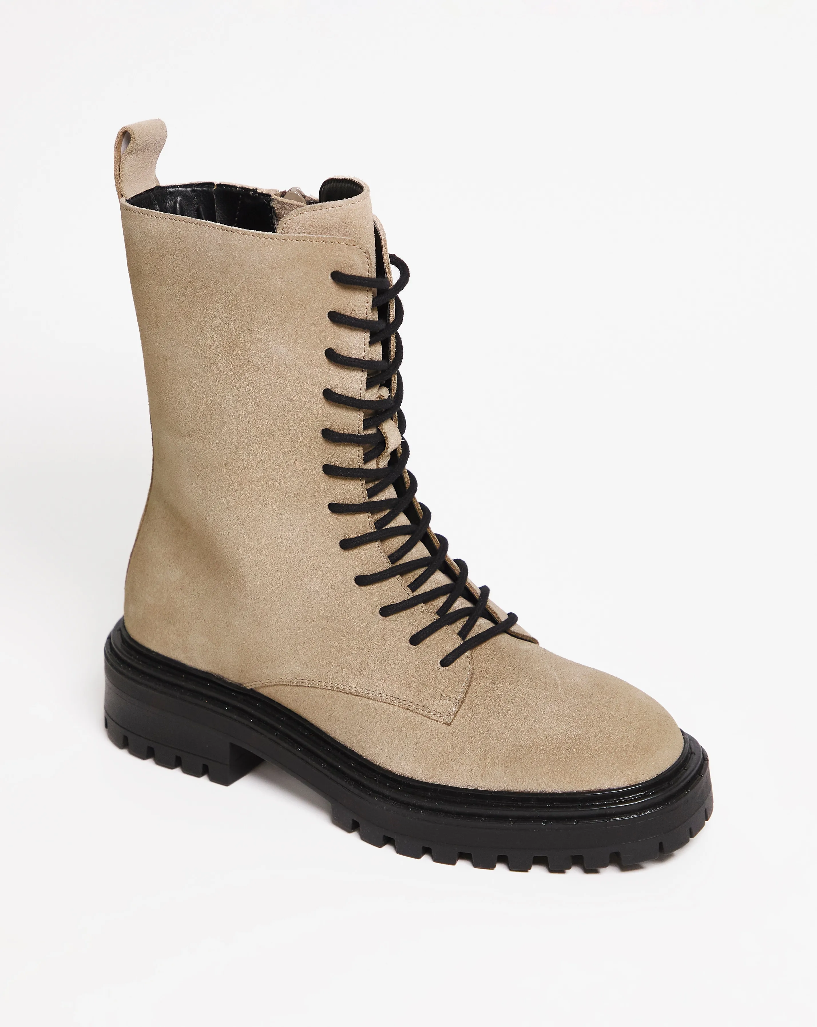 Suede Lace Up Boot EEE Fit | Simply Be