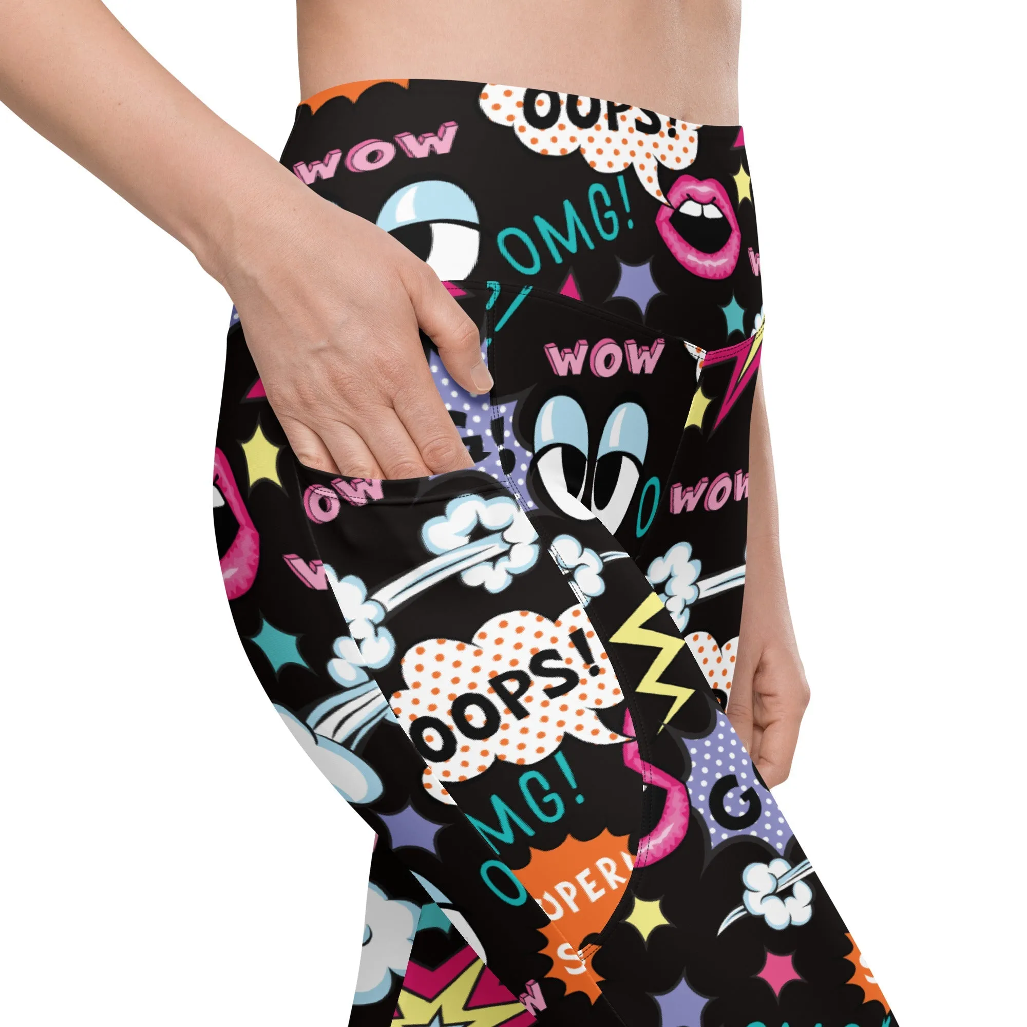 Super Cool Pop Art Leggings With Pockets