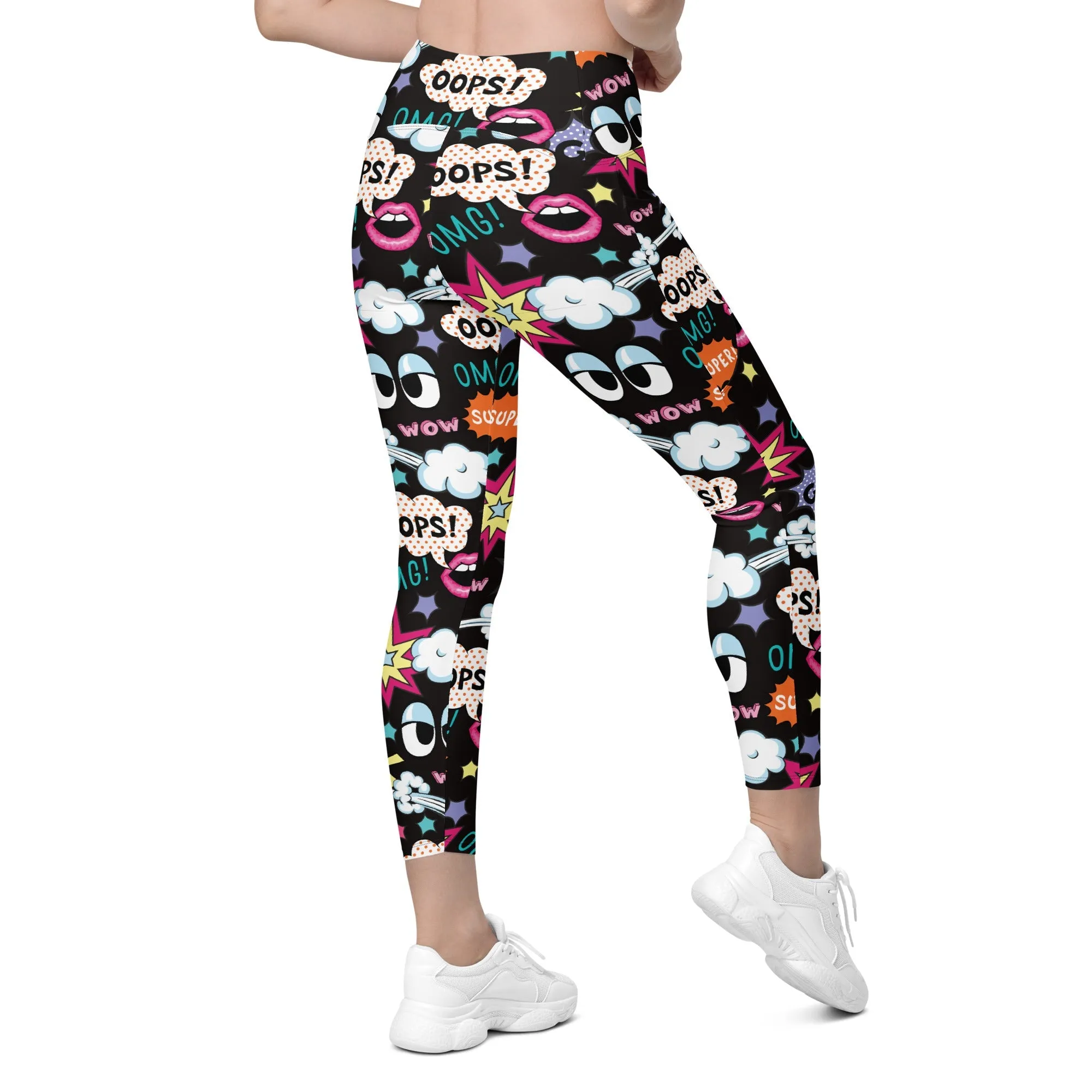 Super Cool Pop Art Leggings With Pockets