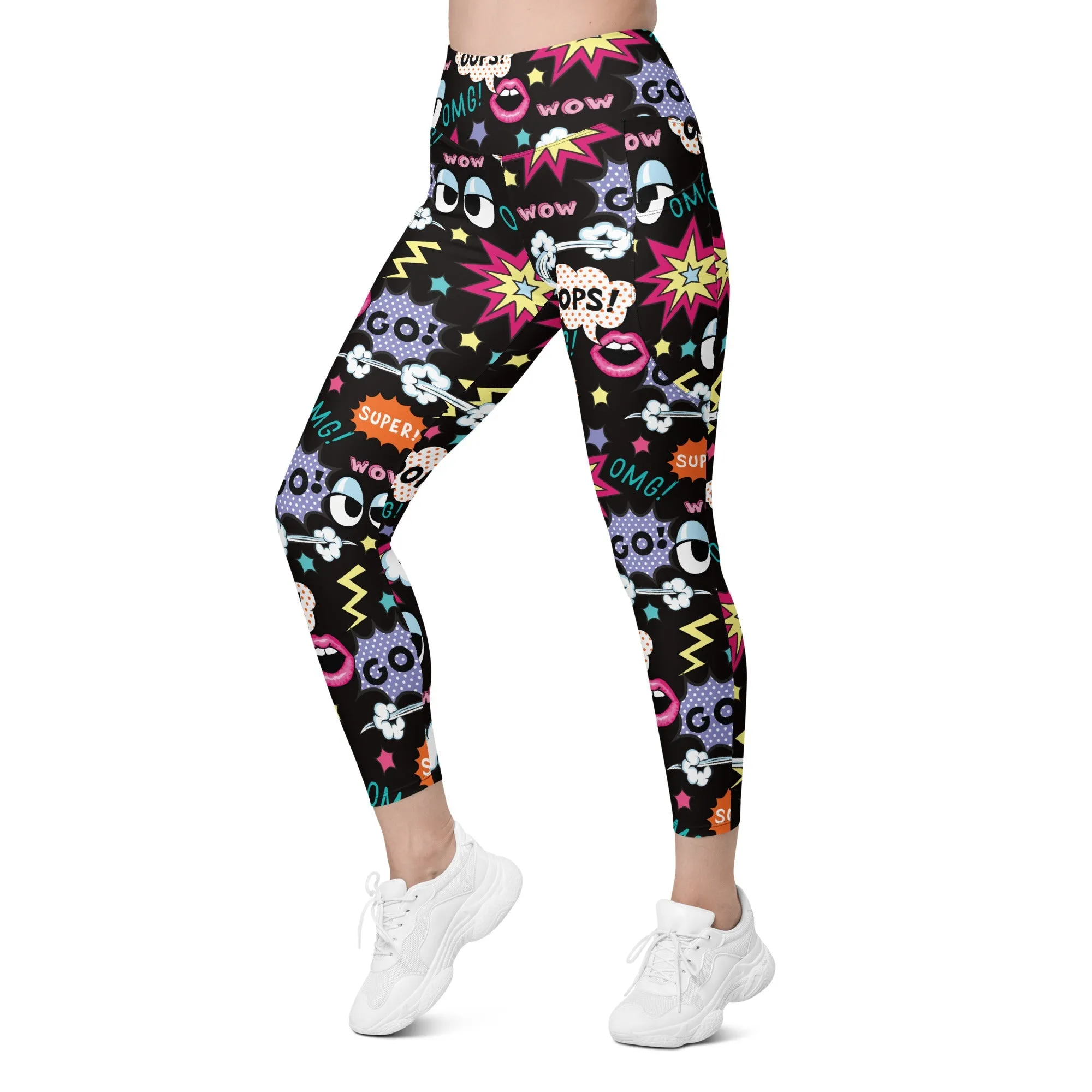 Super Cool Pop Art Leggings With Pockets