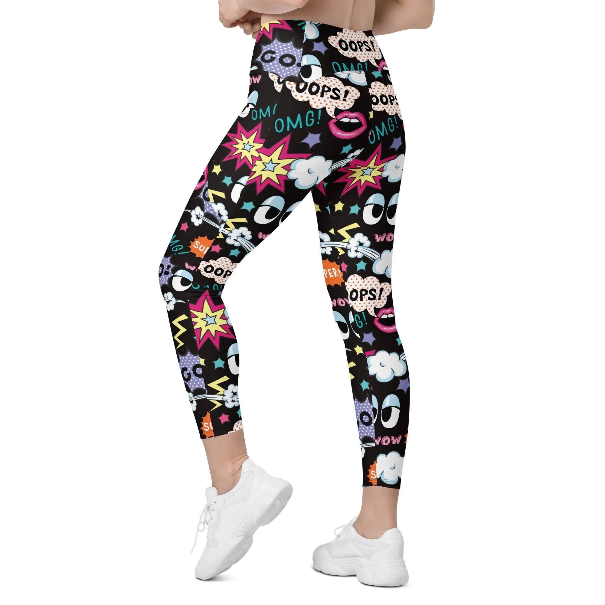 Super Cool Pop Art Leggings With Pockets