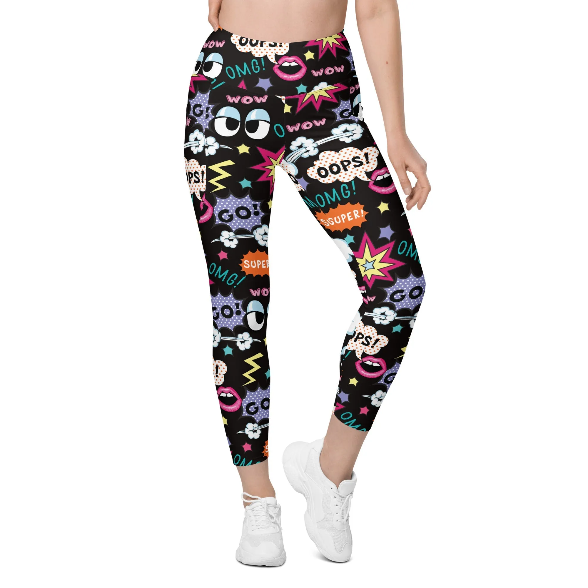 Super Cool Pop Art Leggings With Pockets