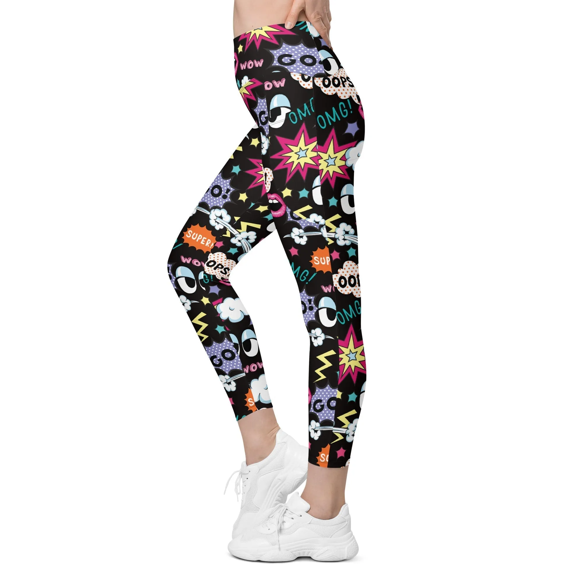 Super Cool Pop Art Leggings With Pockets