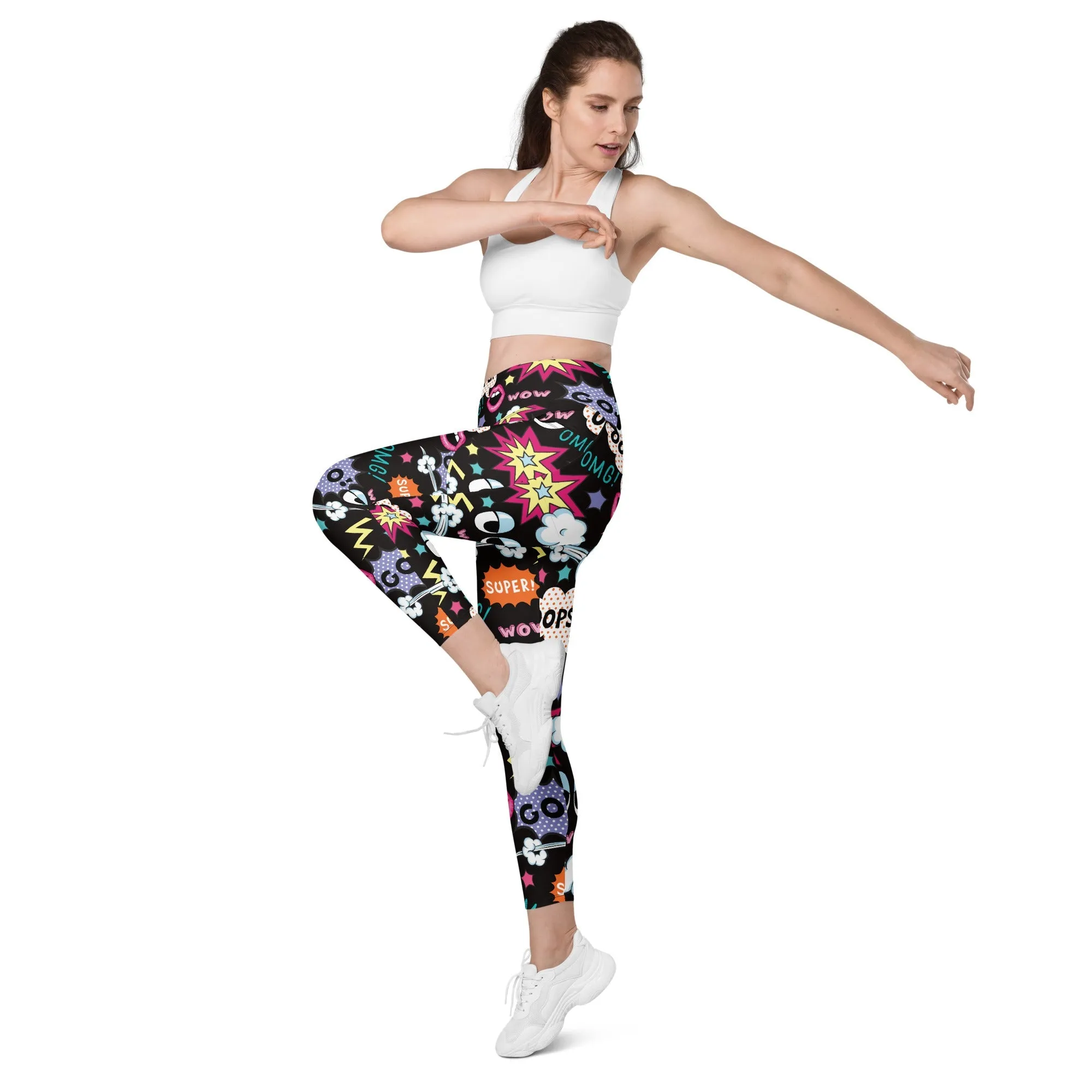 Super Cool Pop Art Leggings With Pockets