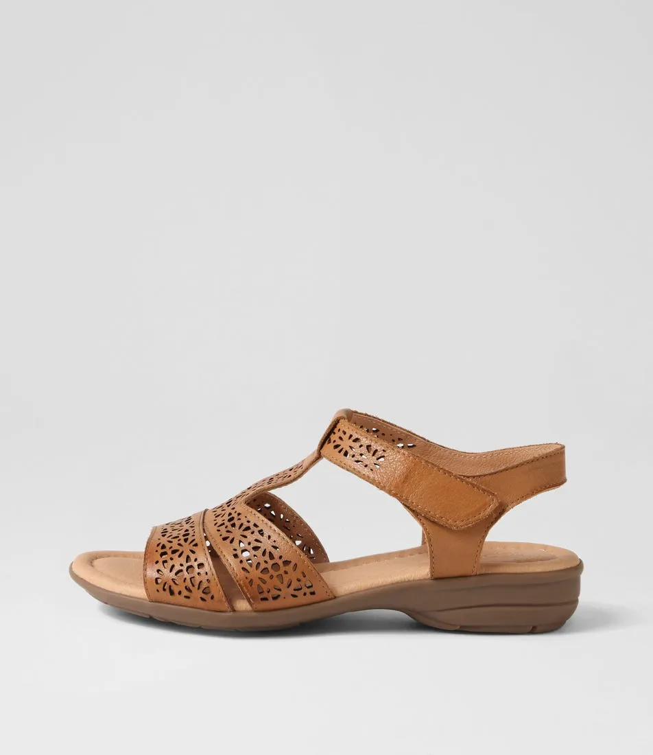 SUPERSOFT Boom Dark Tan Gum Sole Leather Sandals