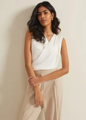 Sutton Sleeveless Drape Rib Top