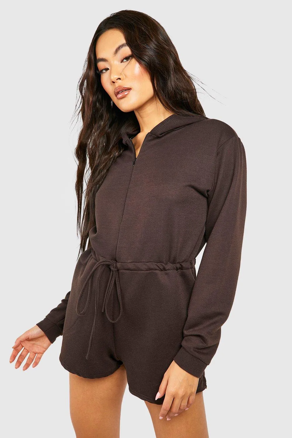 Sweat Tie Waist Romper