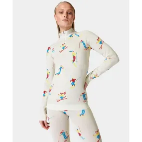Sweaty Betty Ski Jacquard 1/2 Zip Ski Base Layer Top - Base layer - Women's