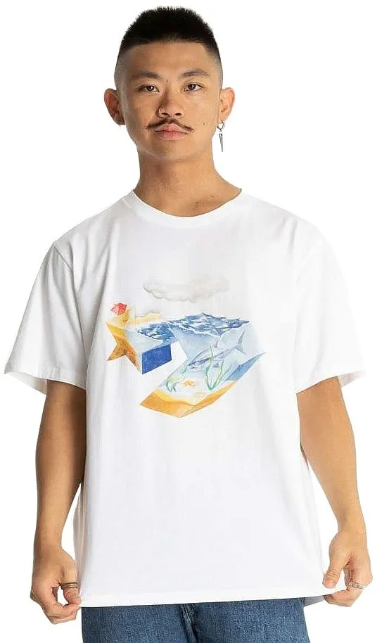 T-Shirt Converse Star Chevron Ocean/10024746 - A02/White - men´s