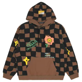 TAKA Original Fun Growing daisy flower star pocket check hoodie