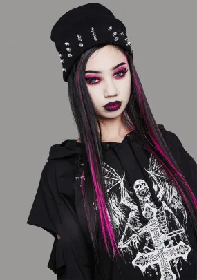 Talking With Myself Studded Beanie-