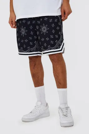 Tall Basketball Fit Bandana Short With Rib
